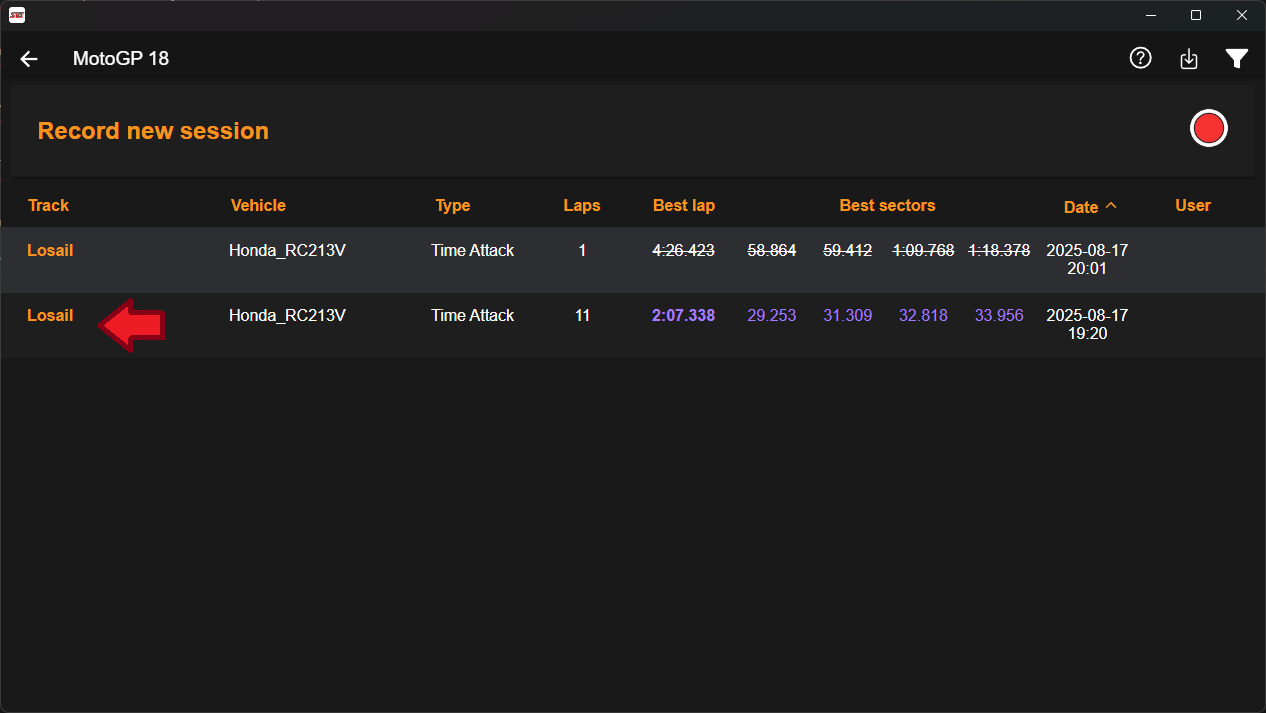 SRT Session Page